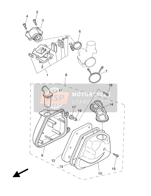 3YK144370000, Geleider Riem, Yamaha, 1